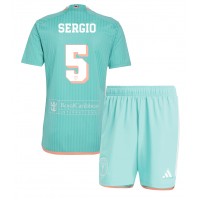 Camisa de Futebol Inter Miami Sergio Busquets #5 Equipamento Alternativo Infantil 2024-25 Manga Curta (+ Calças curtas)